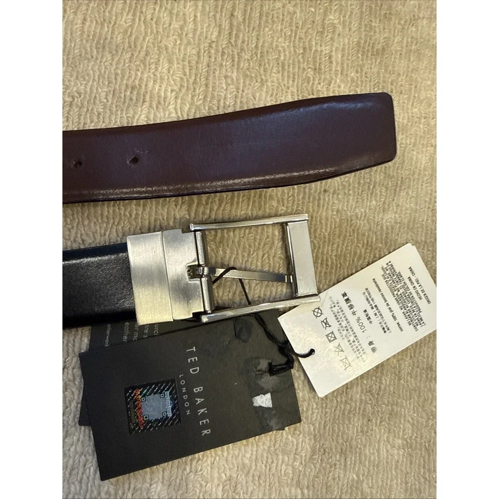 Ted Baker Authentic Mens NWTReversible Belt - Black/ Brown  32 ( fits 30